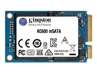 Kingston KC600 - SSD - salattu - 512 GB - sisäinen - mSATA - SATA 6Gb/s - AES 256 bittiä - TCG Opal Encryption, Self-Encrypting Drive (SED) SKC600MS/512G