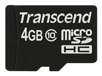 Transcend Premium - Flash-muistikortti - 4 Gt - Class 10 - 133x - microSDHC TS4GUSDC10