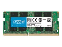 Crucial - DDR4 - moduuli - 16 Gt - SO-DIMM 260-pin - 3200 MHz / PC4-25600 - CL22 - 1.2 V - puskuroimaton - non-ECC - TAA-yhteensopiva CT16G4SFRA32AT